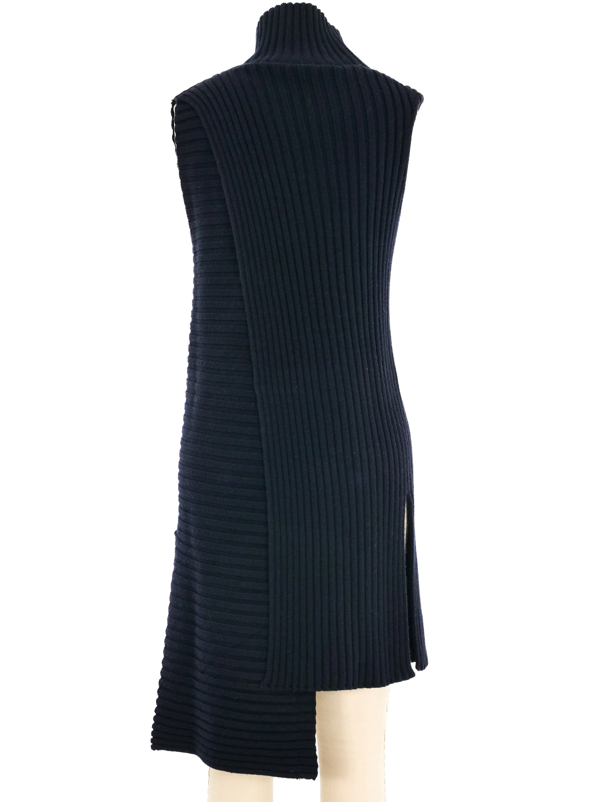 2013 Celine Navy Ribbed Sweater Tunic