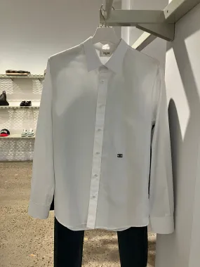 CELINE  |Bi-color Long Sleeves Plain Cotton Logo Luxury Shirts