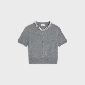 CELINE  |EMBROIDERED CROPPED CARDIGAN IN CASHMERE 2AD8A974V.09GM