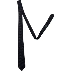 Celine Paris Monogram Pure Silk Tie Black