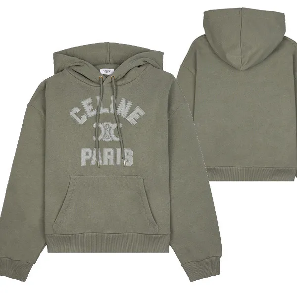 CELINE  |Unisex Street Style Long Sleeves Plain Cotton Khaki