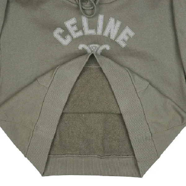 CELINE  |Unisex Street Style Long Sleeves Plain Cotton Khaki