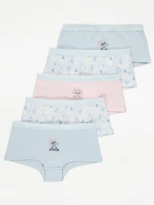 Disney Lilo & Stitch Blue Character Print Shorts 5 Pack | Kids | George at ASDA