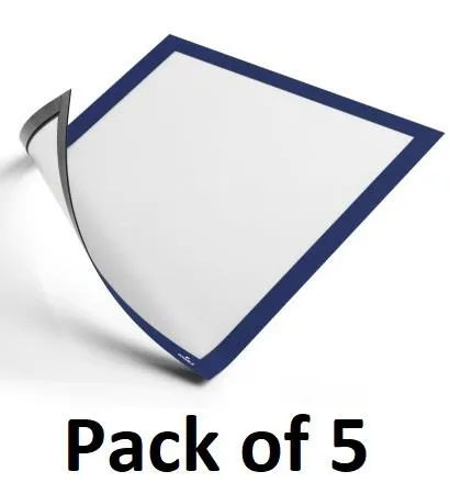 Durable - DURAFRAME Magnetic A4 - Dark Blue - Pack of 5 - [DL-486907]