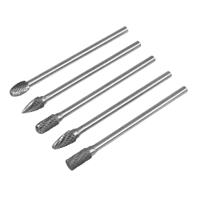 Extra-Long Tungsten Carbide Rotary Burr Set 5pc
