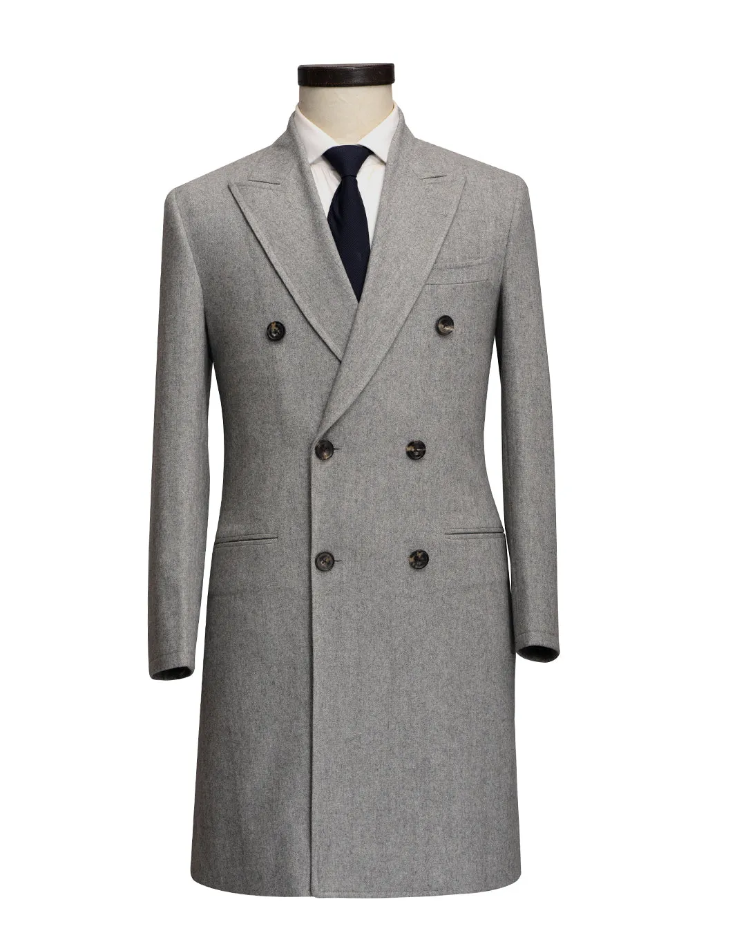 Luxire Recycled Wool Light Grey Over Coat