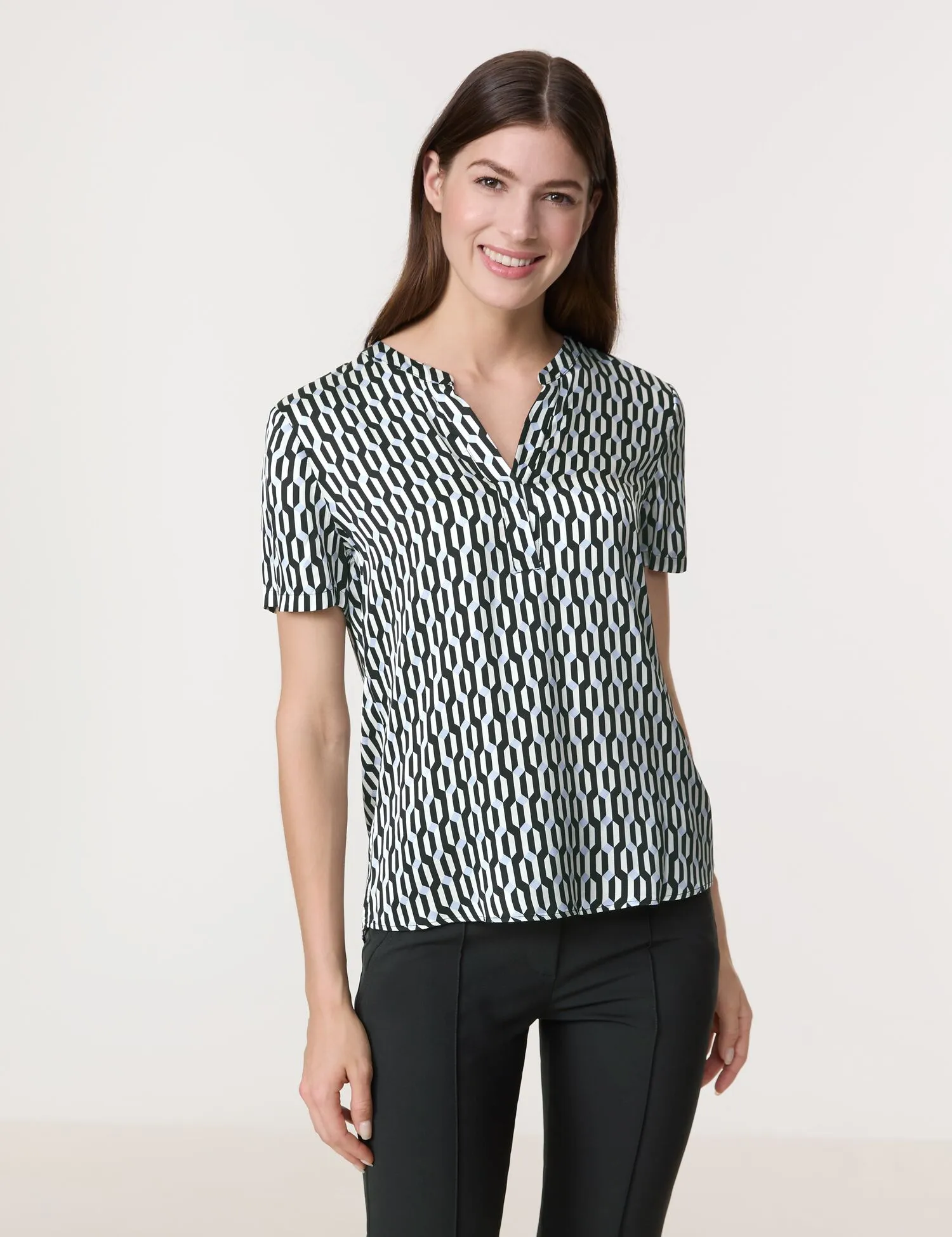 Patterned blouse top