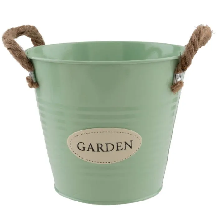 Pepco Wilson & Gregory Green Metal Garden Plant Pot