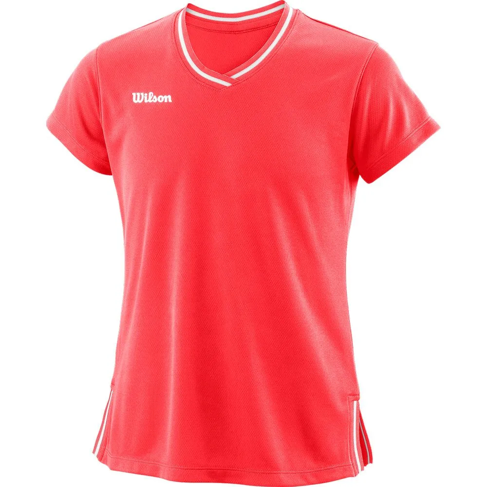 Wilson - Team II V-Neck T-Shirt Girls fiery coral